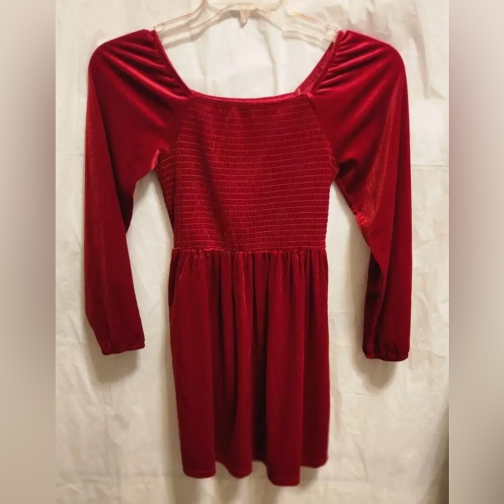 NWT Xtraordinary Girl Velvet Smoked Bodice Dress 12Y - Picture 11 of 11